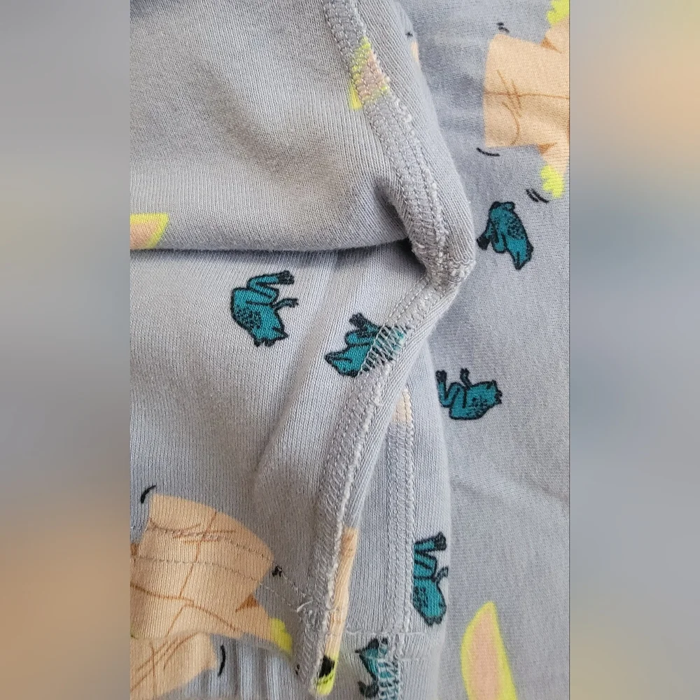 Hanna Andersson Light Blue Baby Yoda Print Pajama Set